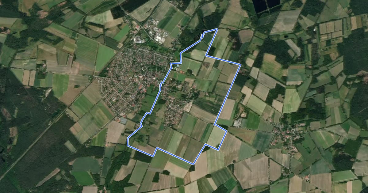 Маршрут Südheide 'Im Land der Esche' W19l (lange Tour) на спутниковом снимке