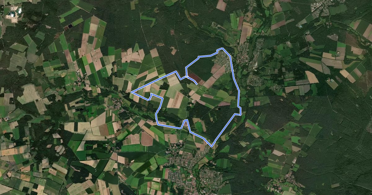 Маршрут Südheide 'Sagenhafte Sicht im Elfenland' W4l (lange Tour) на спутниковом снимке