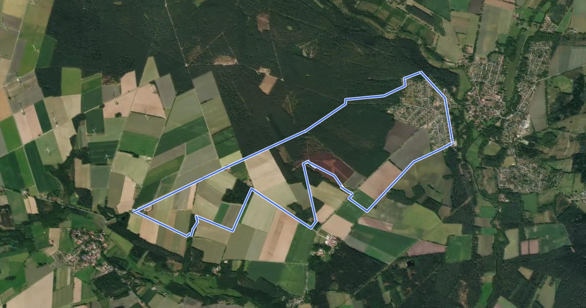 Маршрут Südheide 'Sagenhafte Sicht im Elfenland' W4m (mittlere Tour) на спутниковом снимке