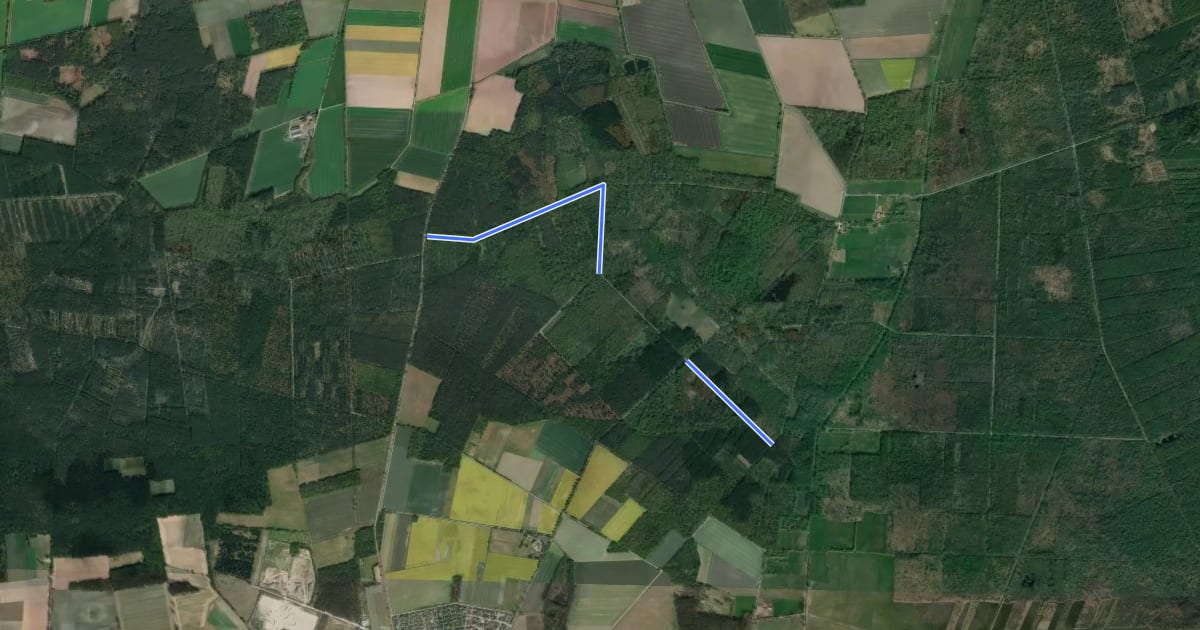 Маршрут südlich Ahnebeck an der B244 (25) - Drömlingsgraben (01) на спутниковом снимке