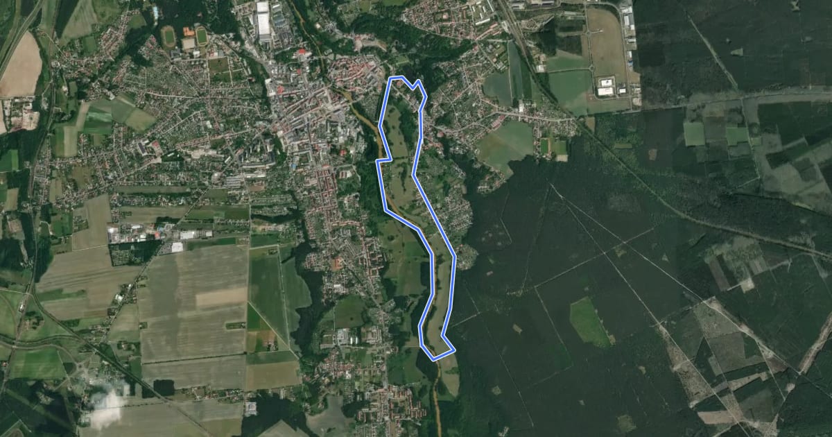 Маршрут Südliche Spreeaue Rundwanderweg. на спутниковом снимке