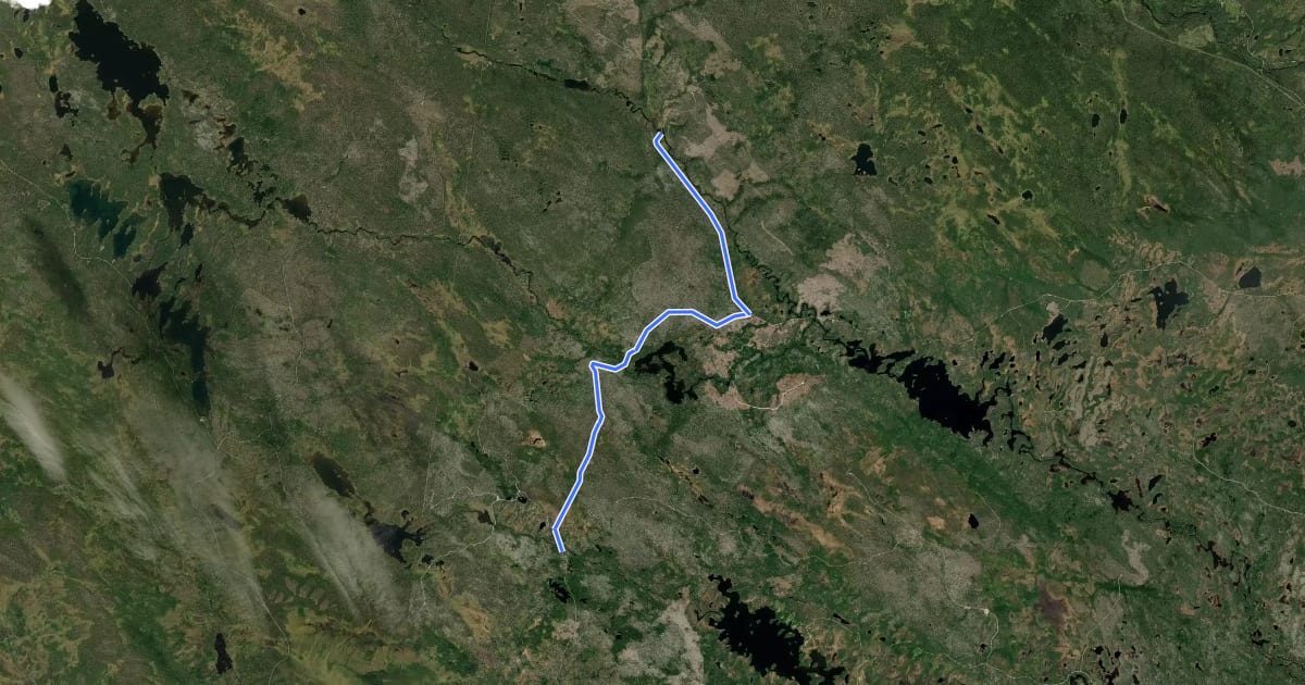Маршрут Södra Kungsleden - Stage 10 на спутниковом снимке