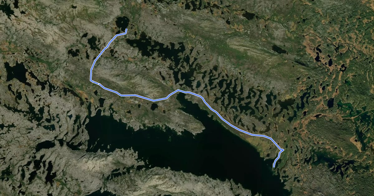 Маршрут Södra Kungsleden - Stage 14 на спутниковом снимке