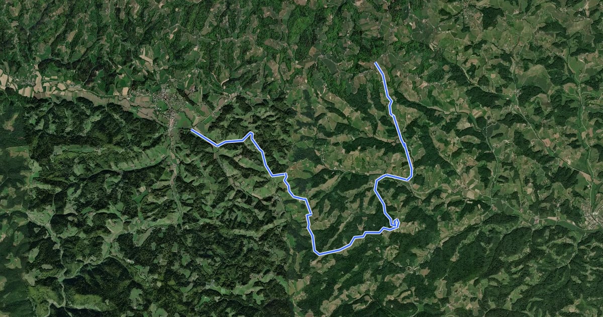 Маршрут Südsteirischer Panoramaradweg на спутниковом снимке