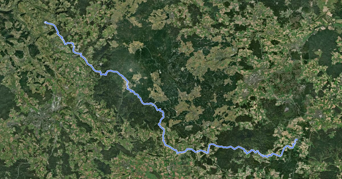 Маршрут Südweg на спутниковом снимке