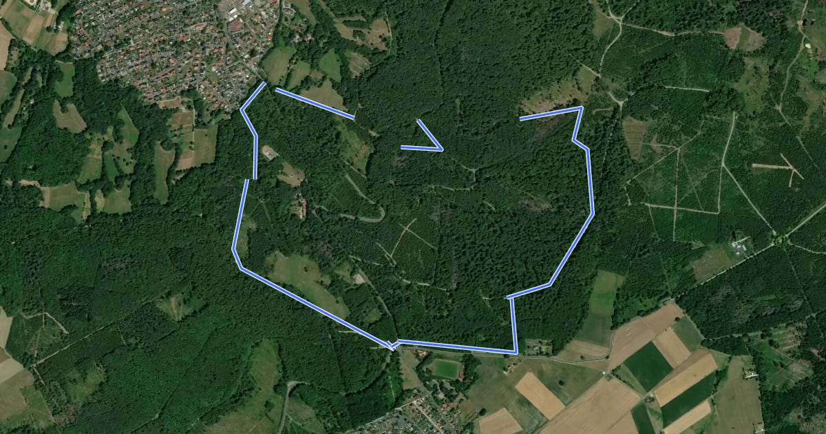 Маршрут Söhrewald, Rundweg 2 на спутниковом снимке
