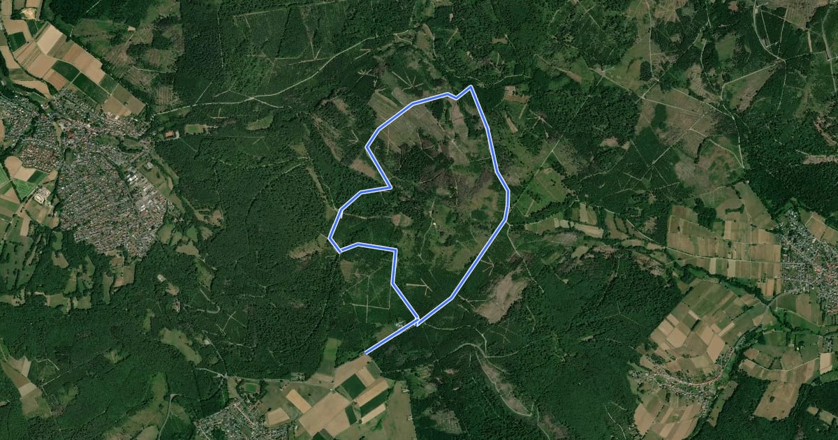 Маршрут Söhrewald-Wellerode, Rundweg 11 на спутниковом снимке