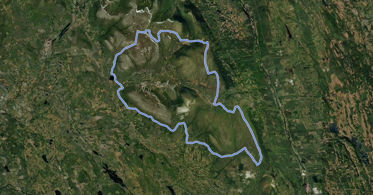 Маршрут Sälenringen на спутниковом снимке