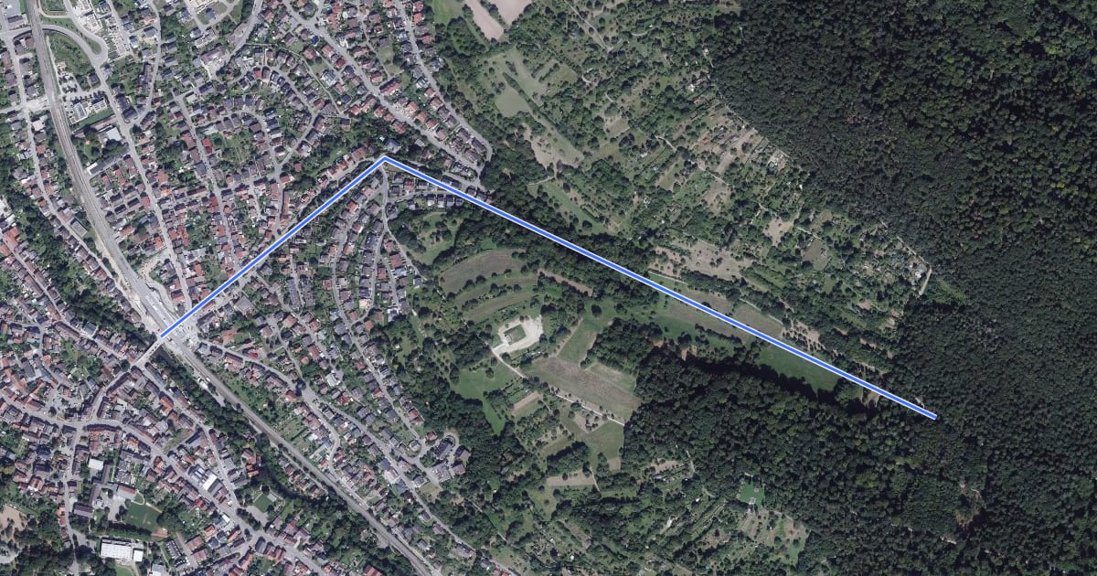 Маршрут Söllingen Bahnhof - Grenzweg на спутниковом снимке