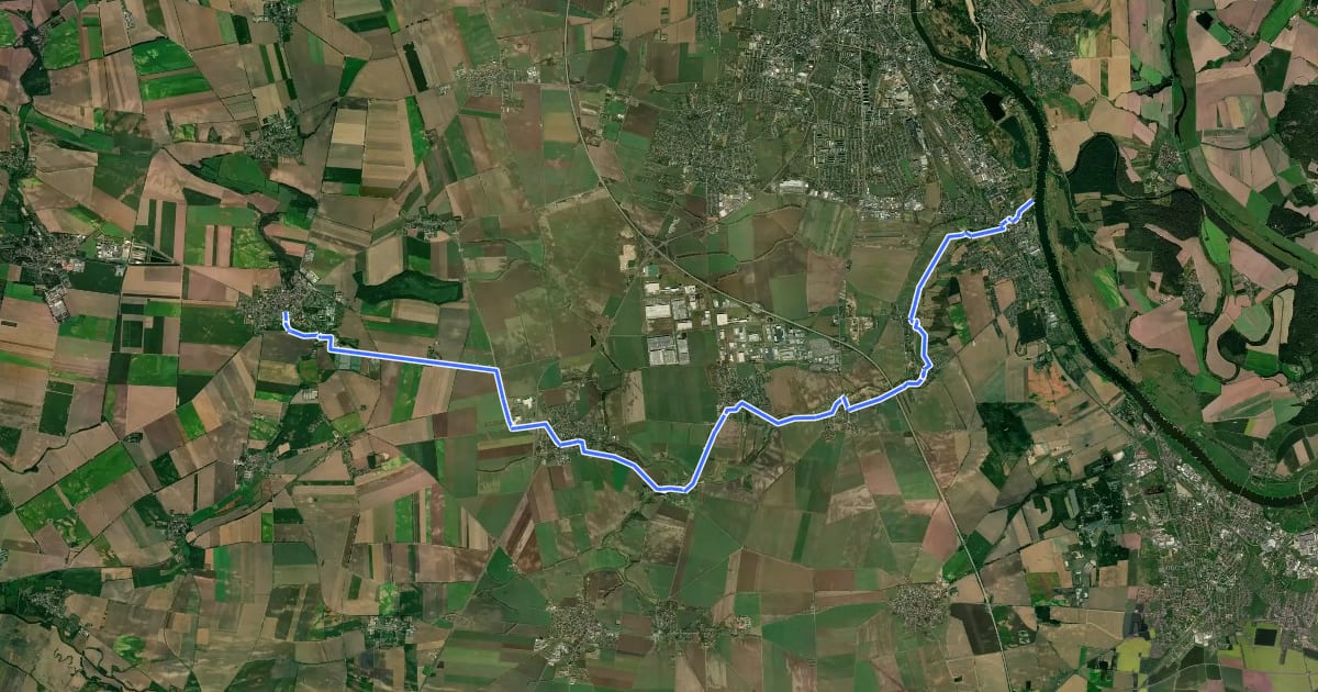 Маршрут Sülzeradweg на спутниковом снимке