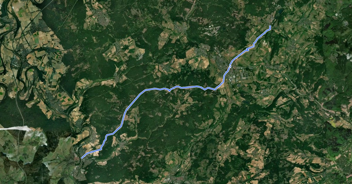 Маршрут Sälzerweg на спутниковом снимке