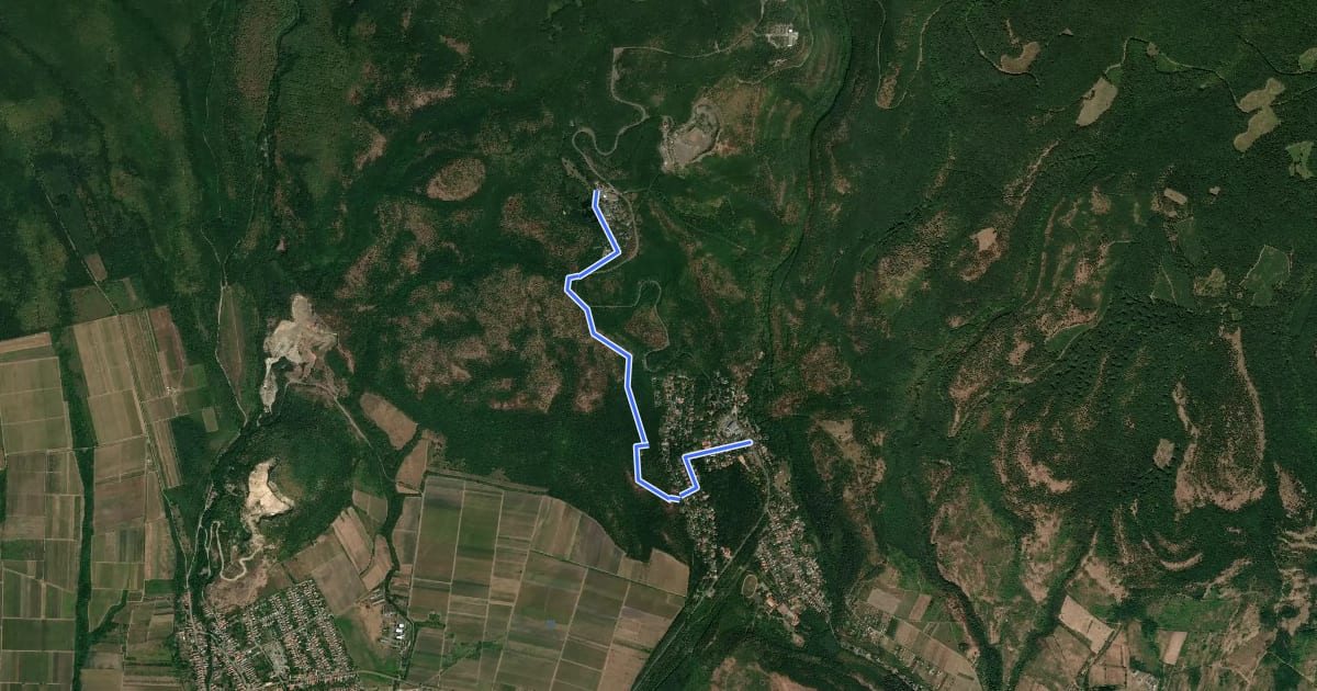 Маршрут S▲ (Mátrafüred, Kozmáry-kilátó) на спутниковом снимке