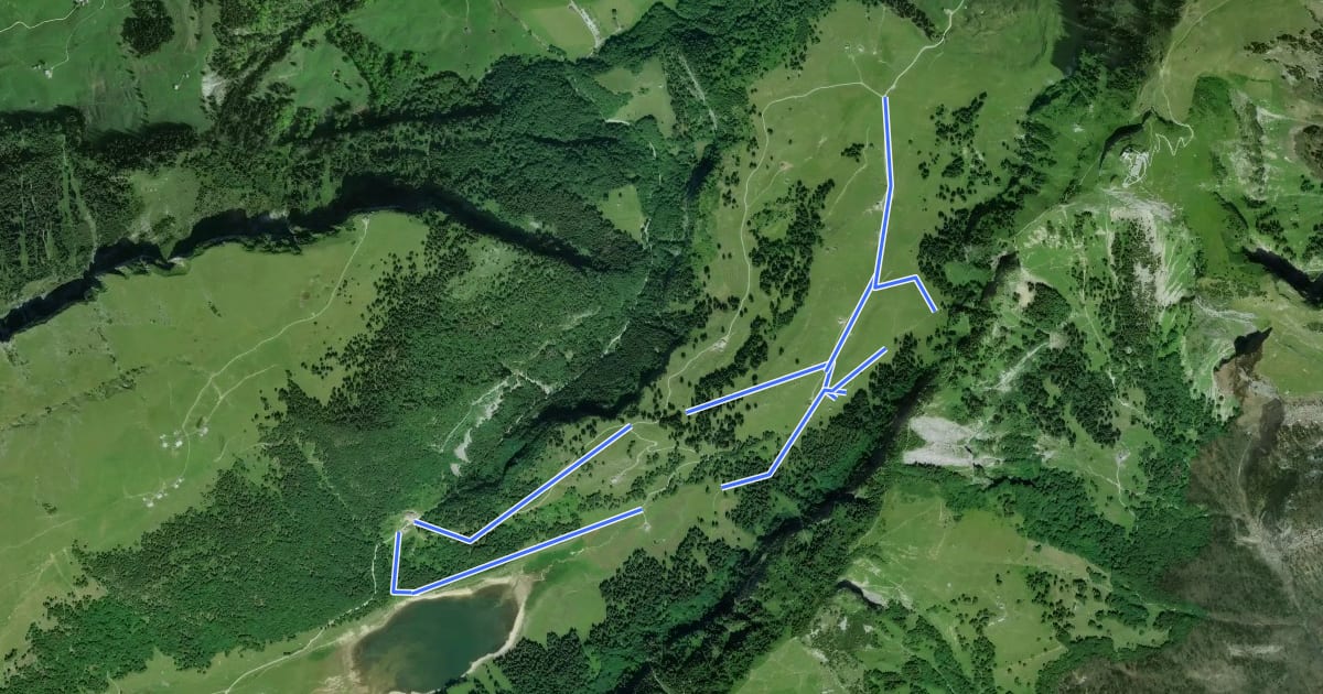 Маршрут Sämtisersee на спутниковом снимке