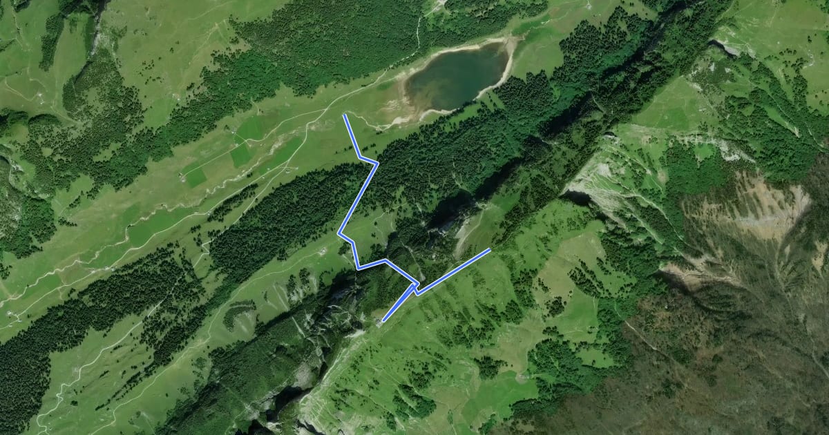 Маршрут Sämtisersee - Staubern на спутниковом снимке