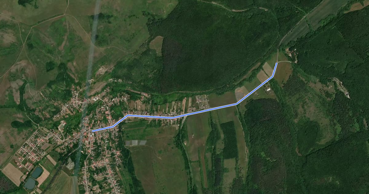 Маршрут S (Nagyvisnyó) на спутниковом снимке