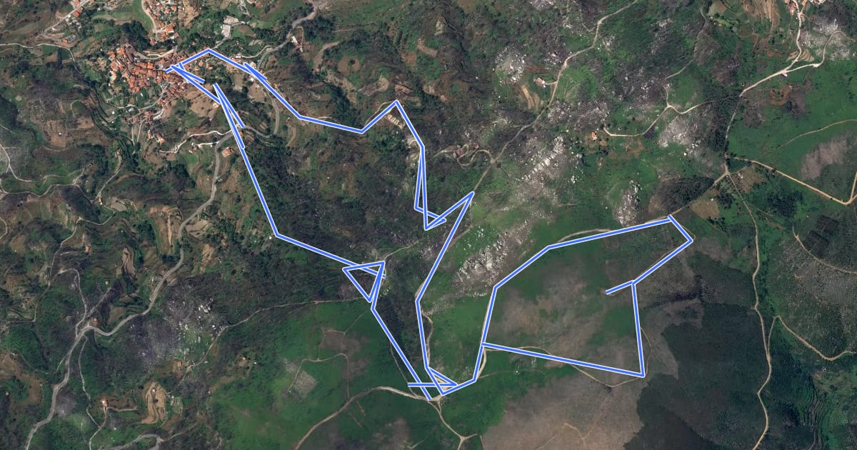 Маршрут São Gião Cabeço de S. Estevão trail на спутниковом снимке