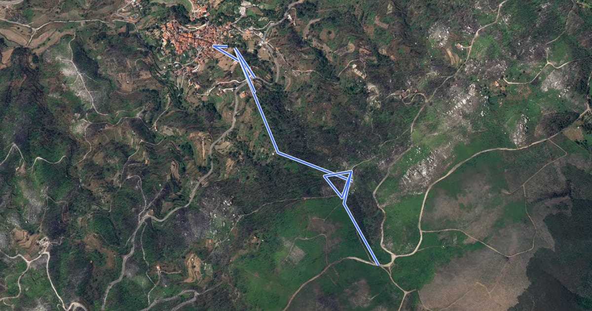 Маршрут São Gião Downhill "Caia no jardim" на спутниковом снимке