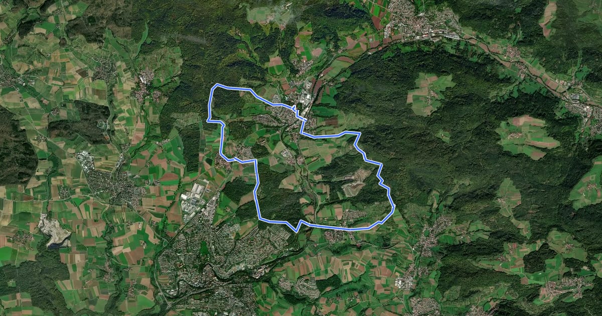Маршрут 's Äpple Rundweg 1 на спутниковом снимке