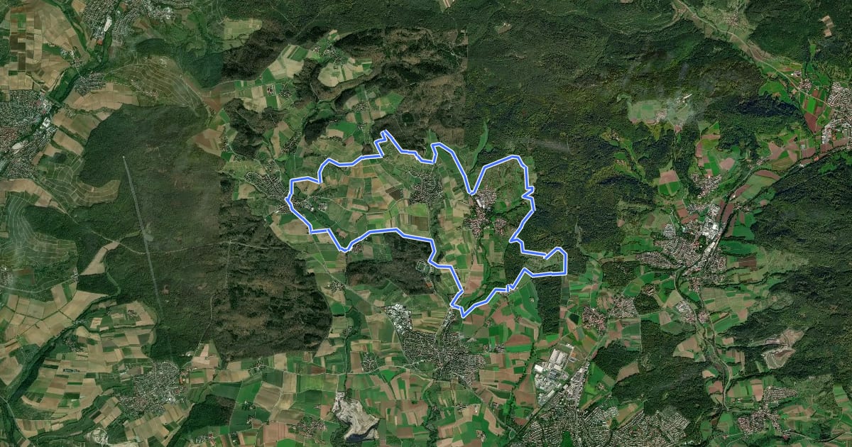 Маршрут 's Äpple Rundweg 11 на спутниковом снимке