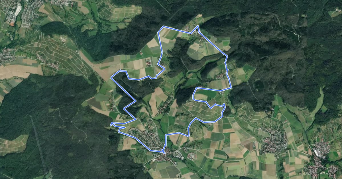 Маршрут 's Äpple Rundweg 12 на спутниковом снимке