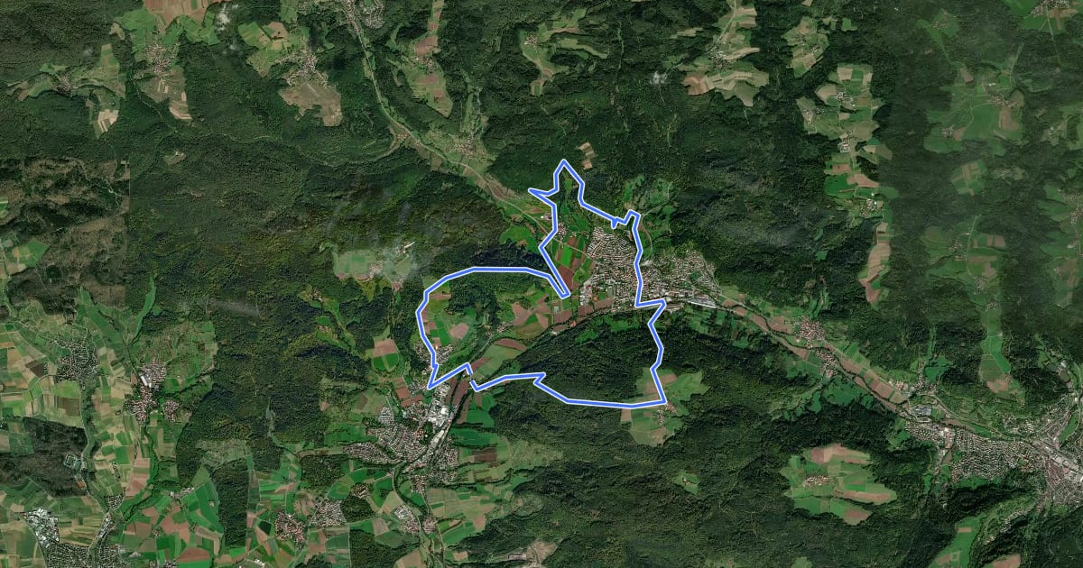 Маршрут ’s Äpple Rundweg 14 на спутниковом снимке