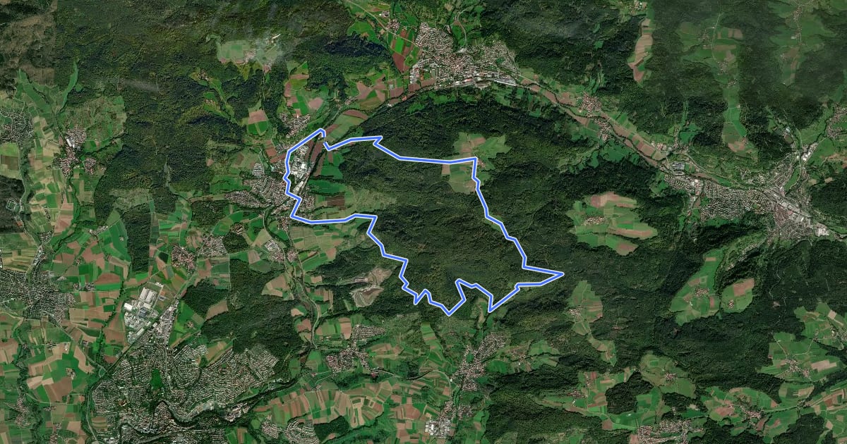 Маршрут ’s Äpple Rundweg 15 на спутниковом снимке