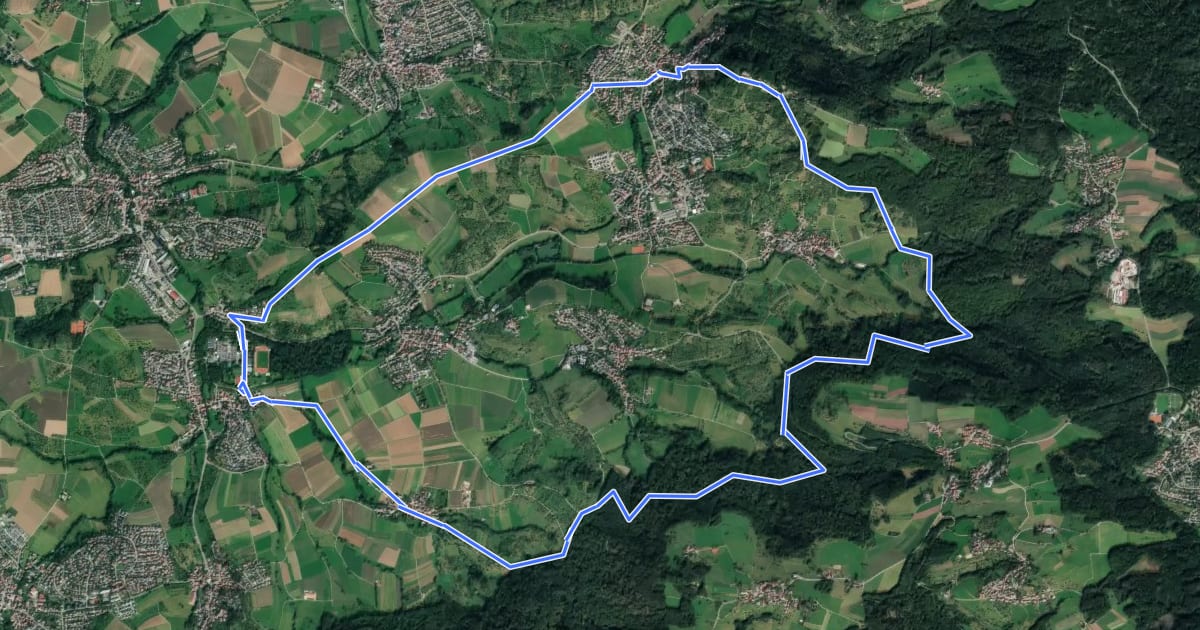 Маршрут ’s Äpple Rundweg 5 на спутниковом снимке