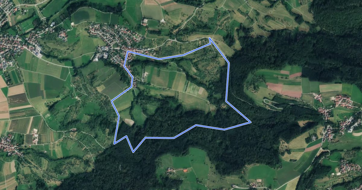 Маршрут ’s Äpple Rundweg 6 на спутниковом снимке