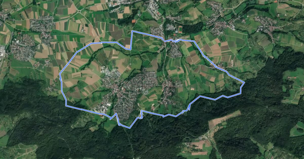 Маршрут ’s Äpple Rundweg 7 на спутниковом снимке