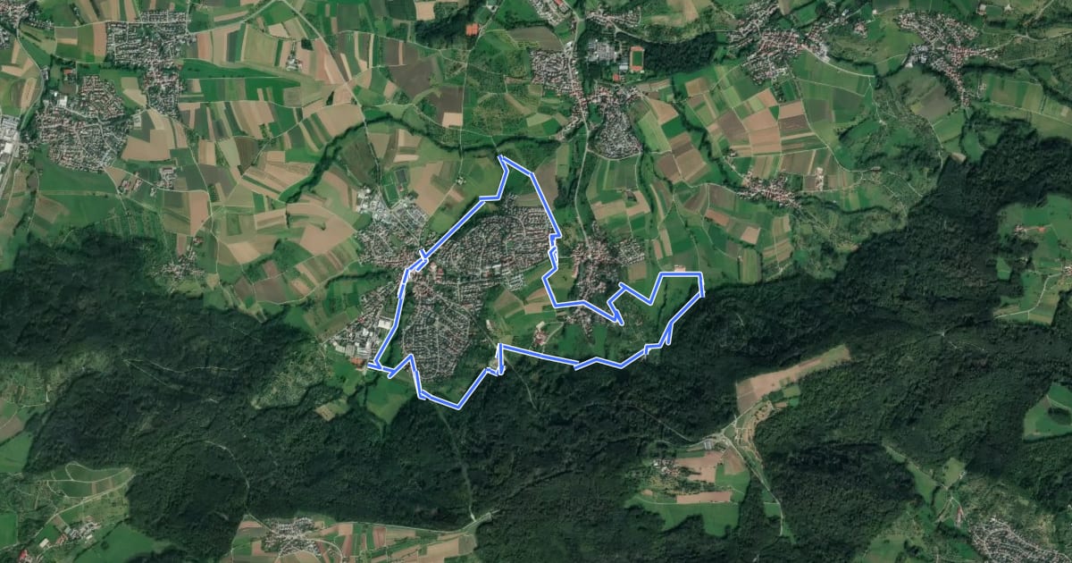 Маршрут 's Äpple Rundweg 8 на спутниковом снимке