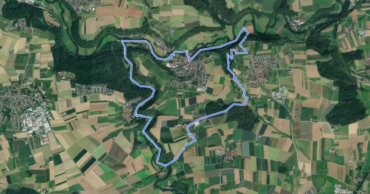 Маршрут 's Äpple Rundweg 9 на спутниковом снимке