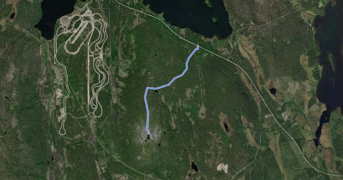 Маршрут Särkitunturin saavutus Summer Trail на спутниковом снимке