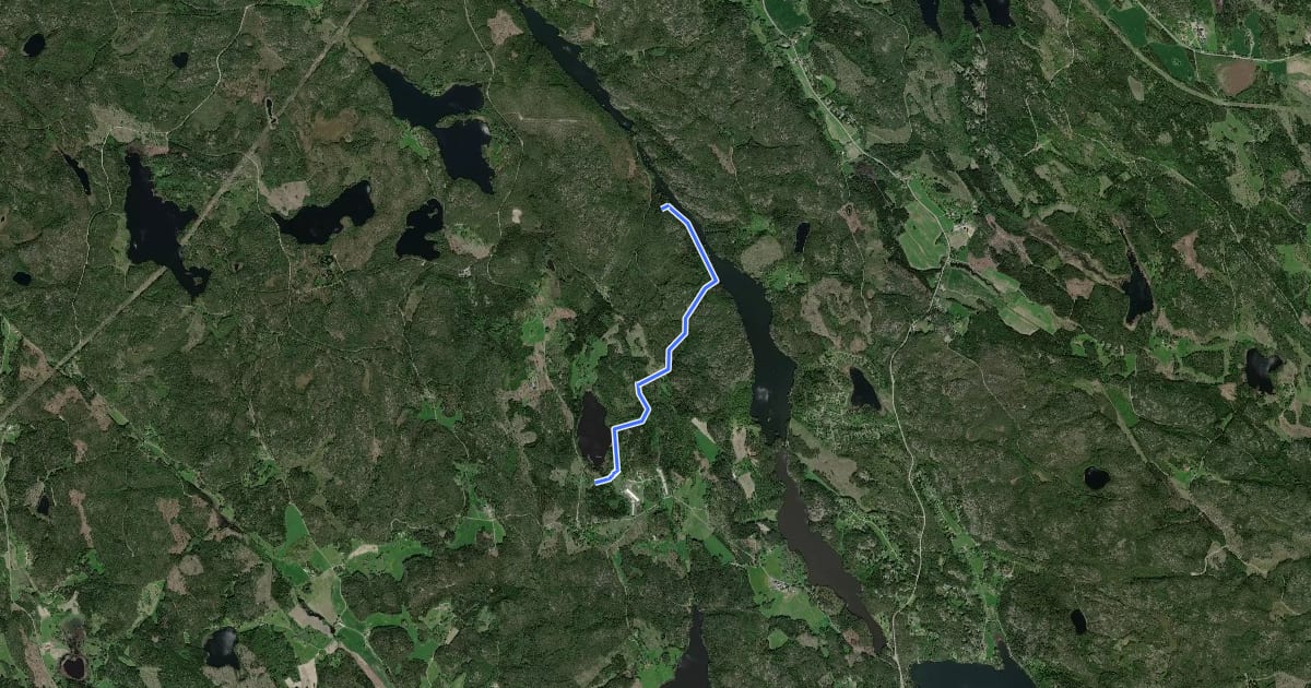 Маршрут Sörmlandsleden, etapp 15:2 на спутниковом снимке