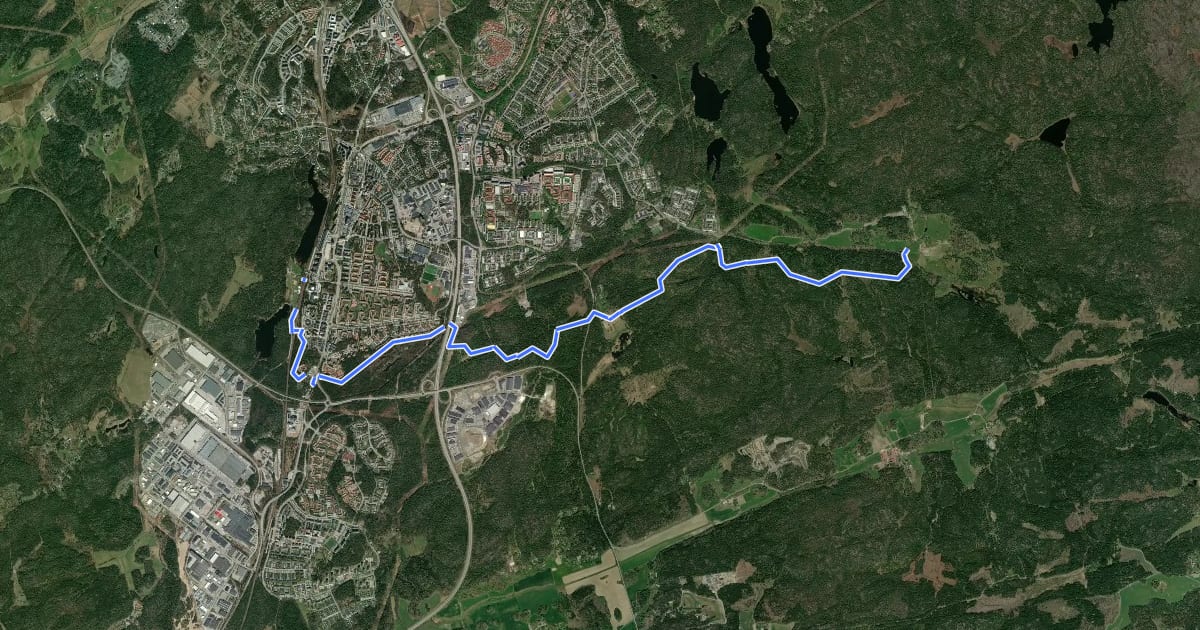 Маршрут Sörmlandsleden, etapp 4 на спутниковом снимке