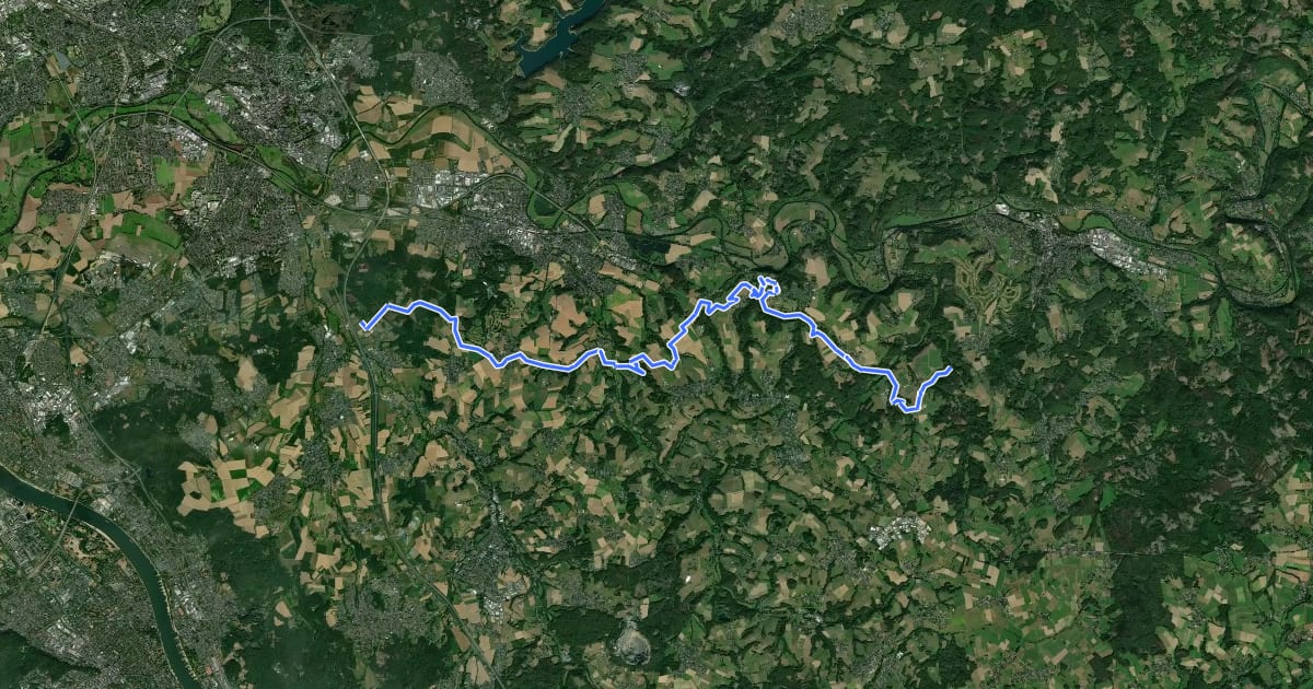 Маршрут [S] Sieghöhenweg [Hennef] на спутниковом снимке