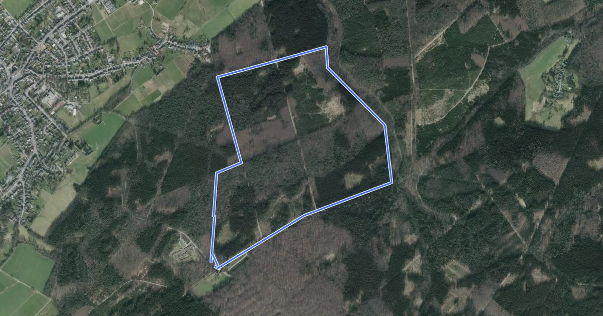 Маршрут Süssendell Rundweg A2 на спутниковом снимке