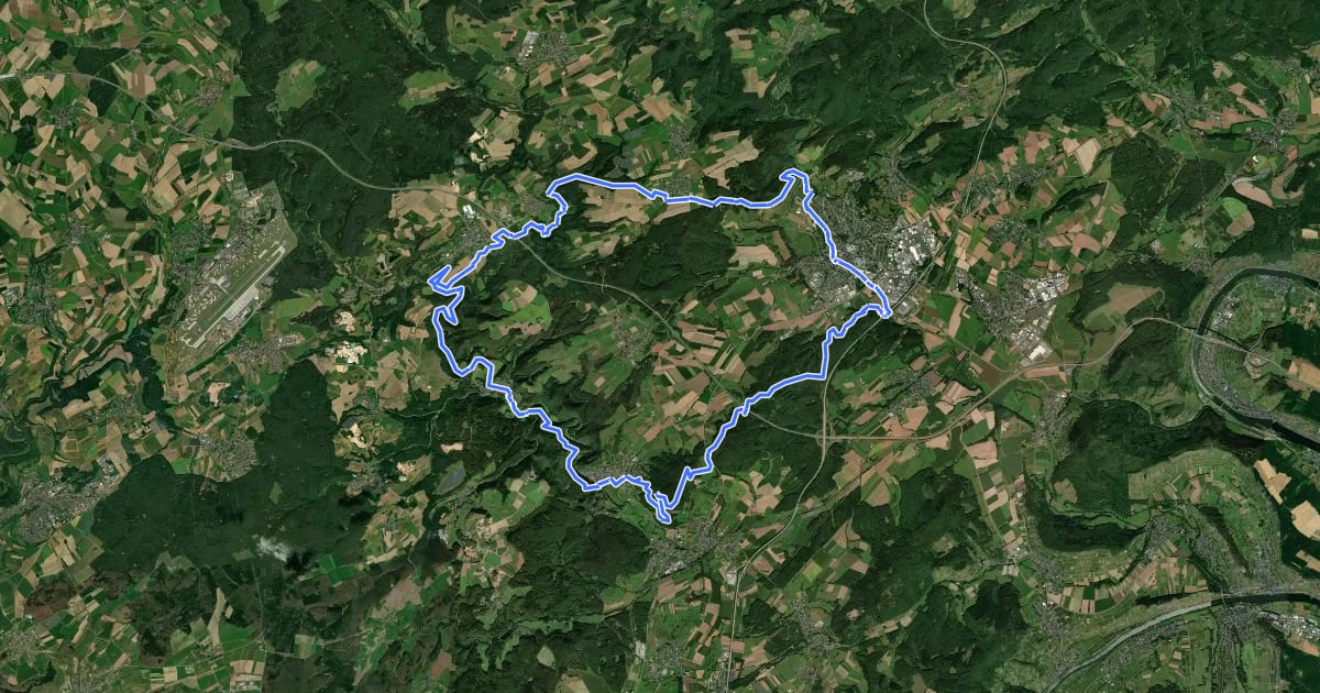 Маршрут Säubrenner Route на спутниковом снимке