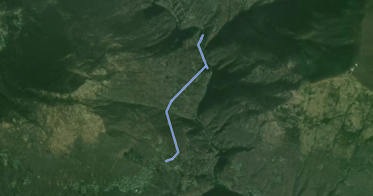Маршрут S01d Ponte Spoccia - Falmenta на спутниковом снимке
