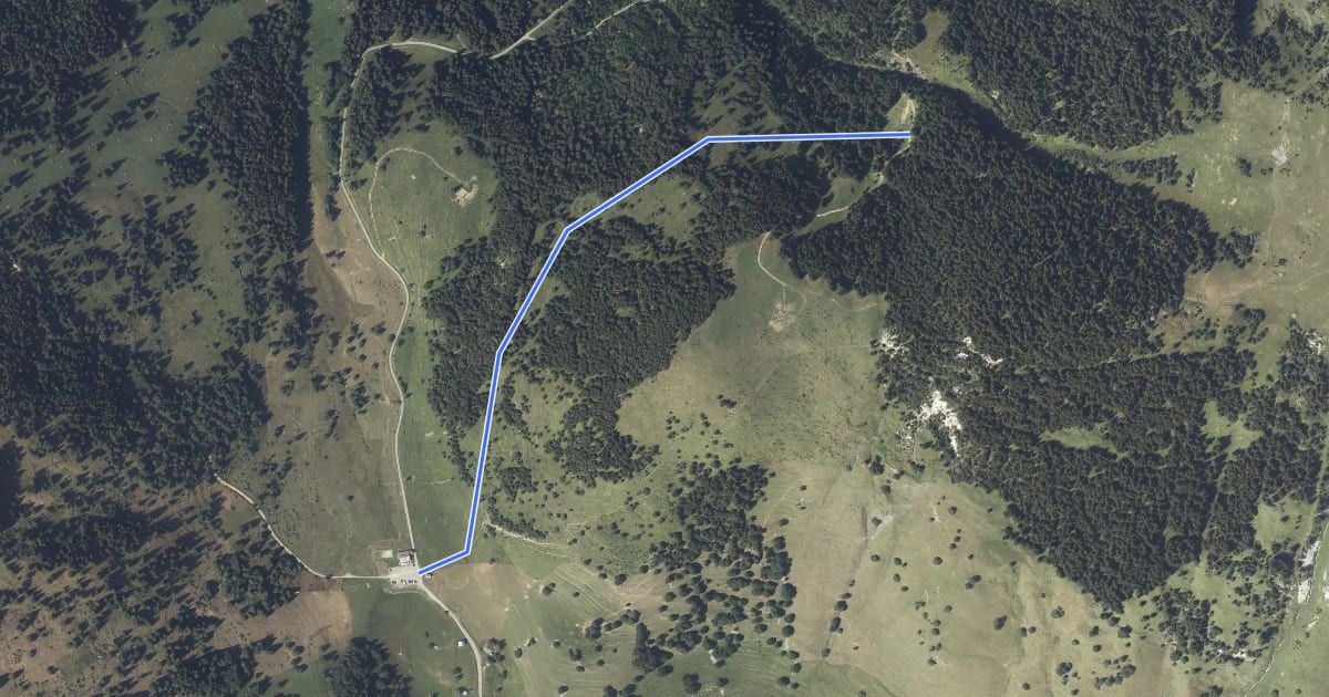 Маршрут S02 - Du col du Chaussy vers Fontaine Froide на спутниковом снимке