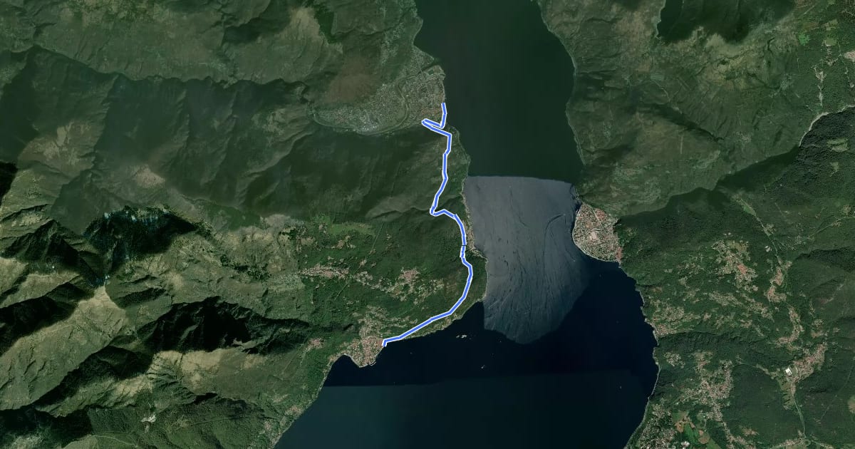 Маршрут S03 'Via delle Genti': tratto Cannobio - Cannero Riviera на спутниковом снимке