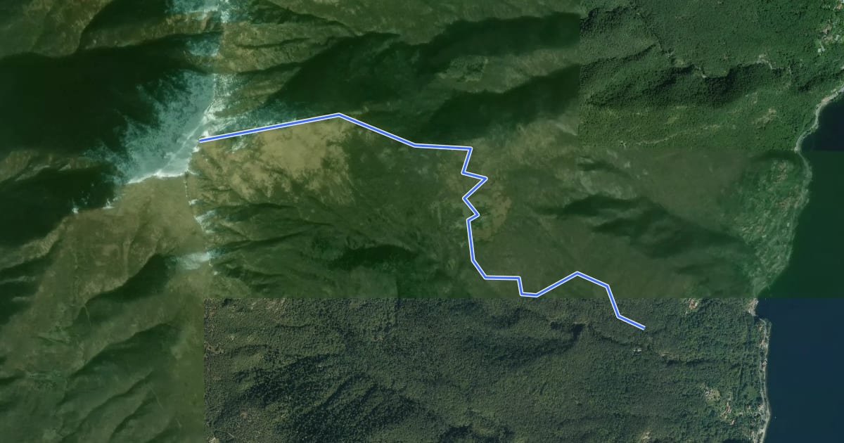 Маршрут S04 Bivio S02 S.Bartolomeo in Montibus - Monte Faierone на спутниковом снимке