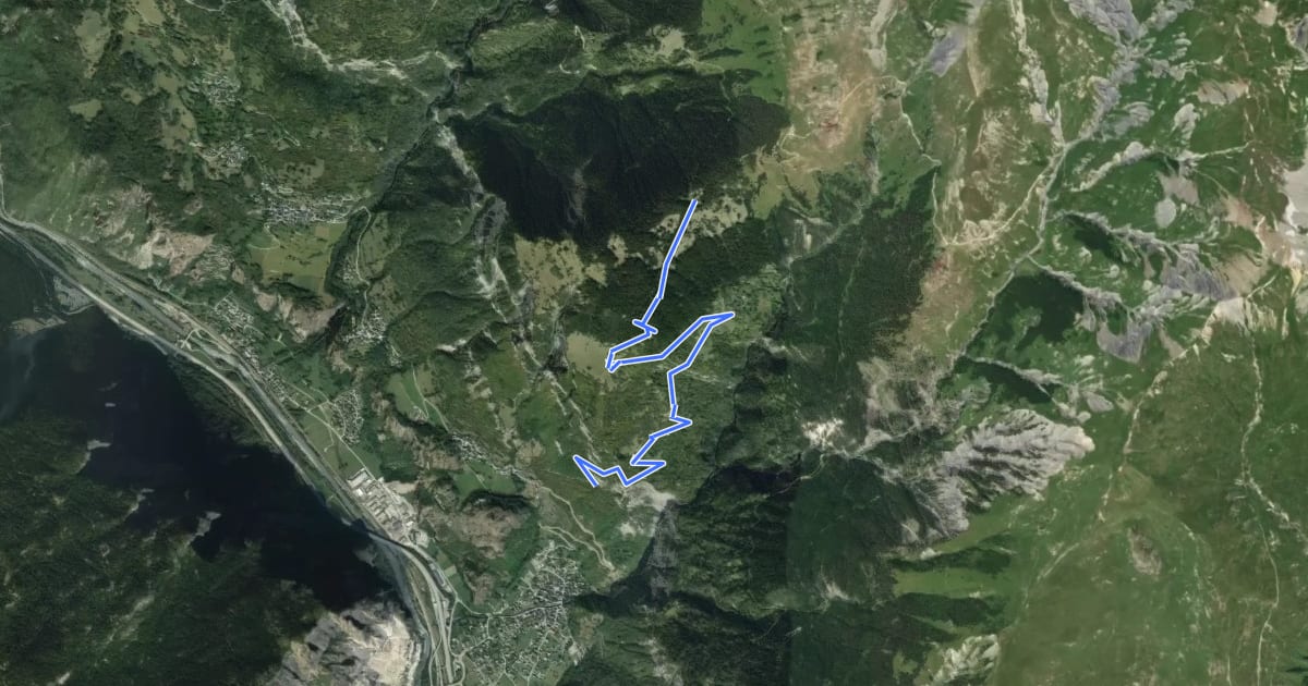 Маршрут S06 - Du Châtel au col de la Baisse via Montberanger на спутниковом снимке