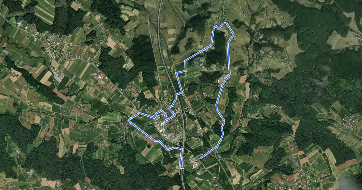 Маршрут S1 Berg- und Tal Rundwanderweg на спутниковом снимке