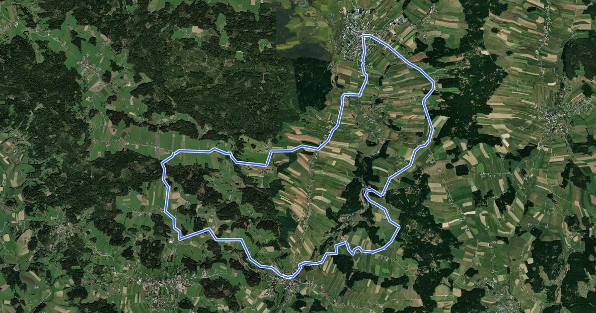 Маршрут S1, Zwettler Runde на спутниковом снимке