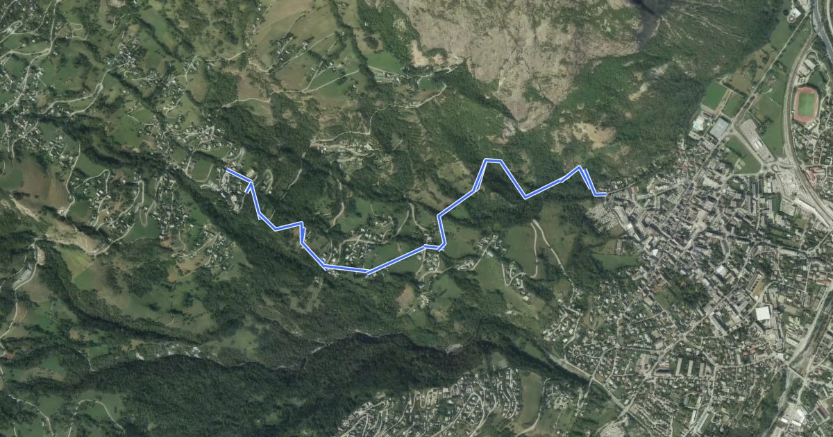 Маршрут S10 - De Saint-Jean-de-Maurienne à Jarrier на спутниковом снимке