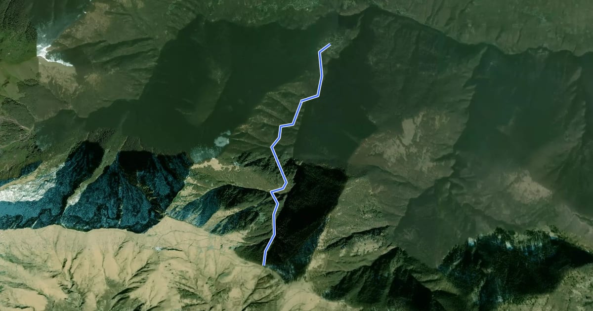 Маршрут S15 Crealla - Passo Folungo на спутниковом снимке