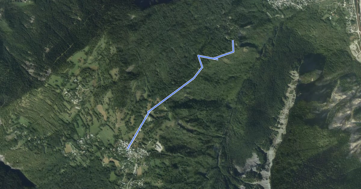 Маршрут S17 - Boucle du Mont l'Évêque - De Villargondran vers Albiez-le-Jeune на спутниковом снимке