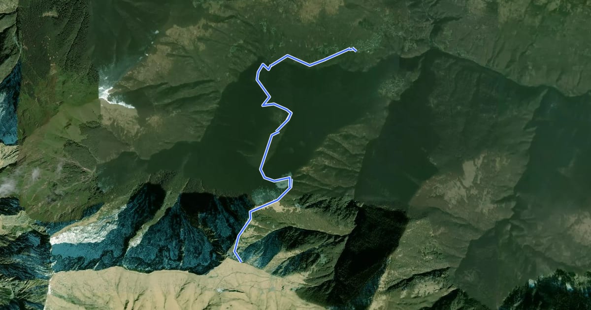 Маршрут S17 Falmenta - Cresta est Monte Vadà bivio R19 на спутниковом снимке