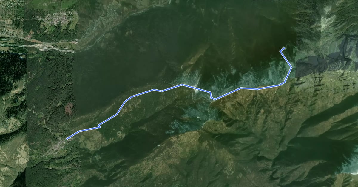 Маршрут S18 - Finero - Alpe Pluni - Pian di Strii - Alpe L'Alpino на спутниковом снимке