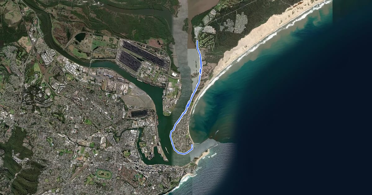 Маршрут S2 Scenic Route Stockton на спутниковом снимке